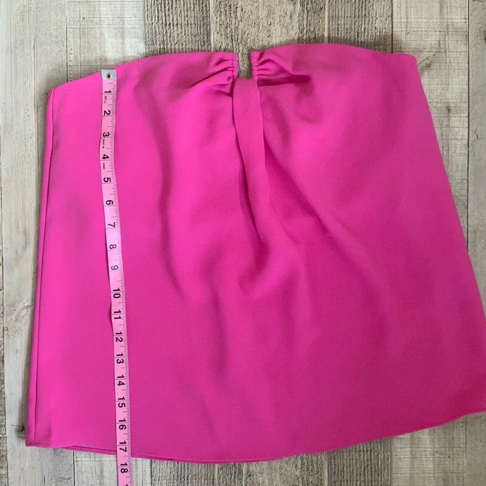 J Crew Strapless Tube Top Azalea Pink Party Glam SZ 6